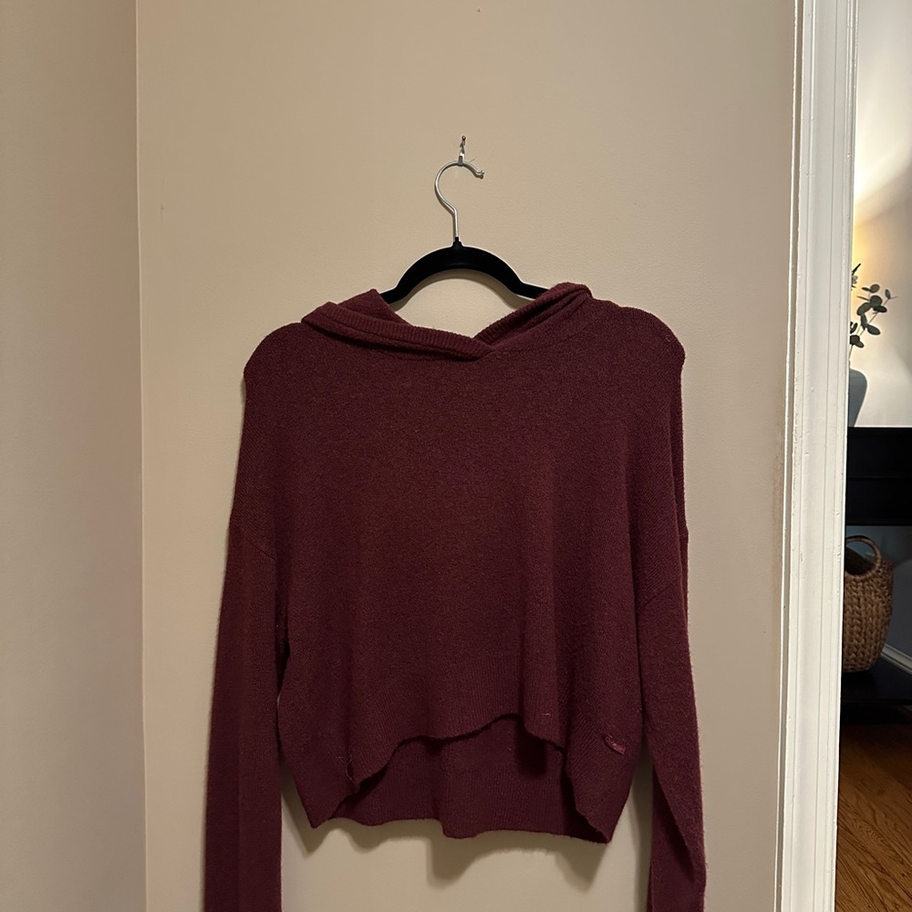 Burgundy Hooded Sweater